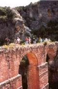 Roman aqueduct in the location of streets