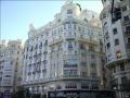Facade of the corner of the Melia Plaza hotel
