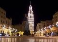 Campanario iluminado Alcoy