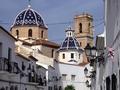 Street of the ancient helmet, with the church of the consolation to the buttom, stops