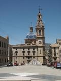 Plaza España and hall of Llonja expositions of Sant Jordi