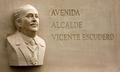 Carried out bust in homage to the deceased mayor Vincent Escudero of Orihuela