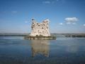 View of the tower of Tamarit, put in the middle of park of the salt mines of pole female saint
