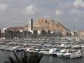Vista del puerto y el Castillo de Santa B�rbara Alicante