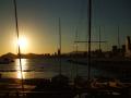 Late afternoon of Benidorm on the port
