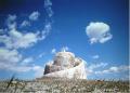 The tower of the Moslem in the middle of the despejao sky in Torrevieja