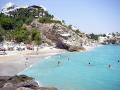 Sol and waters shows through in the cove, Villajoyosa