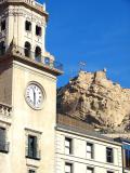 Town hall and castle of female saint it grew a beard in the buttom