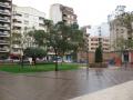 View of the plaza of the liberal wall in Castellón of the side