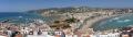 Dress panoramic of Peñíscola from the castle