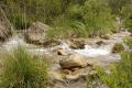 Current of the Carbo rio between the rocks in Villahermosa of the river
