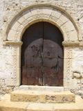 Romanesque door of the church of saint James of Bel