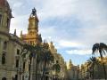 Plaza of the town hall of Valenciay the bordering buildings