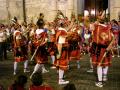 The canes in the Algemesí streets during the procession of the virgin of the health.