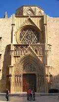 Door of the apostles, of the cathedral of valency