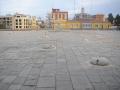 View of the yard of the siloes with the plateresque cross in your center, Burjasot